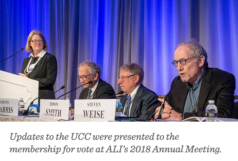 Updates to the UCC were presented to the membership for vote at ALI's 2018 Annual Meeting. 